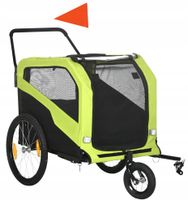 przyczepka rowerowa dla zwierząt zielona 170x77x90cm pako d00-168v00gn
