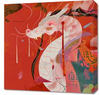 Obraz 60x60cm Orientacyjny Smok