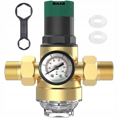 REDUKTOR CIŚNIENIA WODY MOSIĘŻNY 1" DN25 Z FILTREM I MANOMETREM 3/4 na Arena.pl