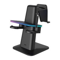 Stacja Ładująca Kiwi Design QC03 RGB DO Meta Quest 3, 2 i PRO Czarna