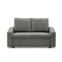 Sofa z funkcją spania, BLOM, velvet, 148x87x90 cm, jasny szary | TYLETEGOTU