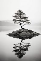 Plakat 61x90,5cm Samotne Drzewo