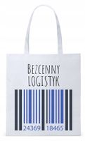 Torba Biała Eco Shopper Dla Logistyka Prezent Z Nadrukiem Ze Zdjęciem