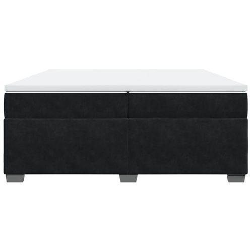 Łóżko kontynentalne z materacem, czarne, aksamit 200x200 cm na Arena.pl