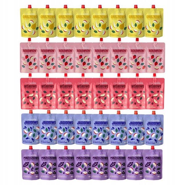 Owolovo Mix 5 smaków 200 g x 40 sztuk zdjęcie 1