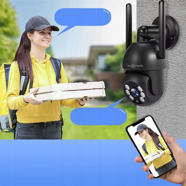 Kamera Zewnętrzna WiFi Obrotowa IP Do Monitoringu Domu Tuya 5MPx ZOOM 5Mp zdjęcie 15