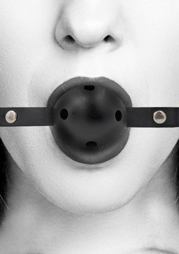 breathable ball gag   with bonded leather straps na Arena.pl