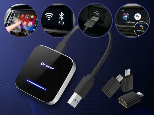 Adapter Carplay Android Auto bezprzewodowy Tracer CarLink PRO na Arena.pl