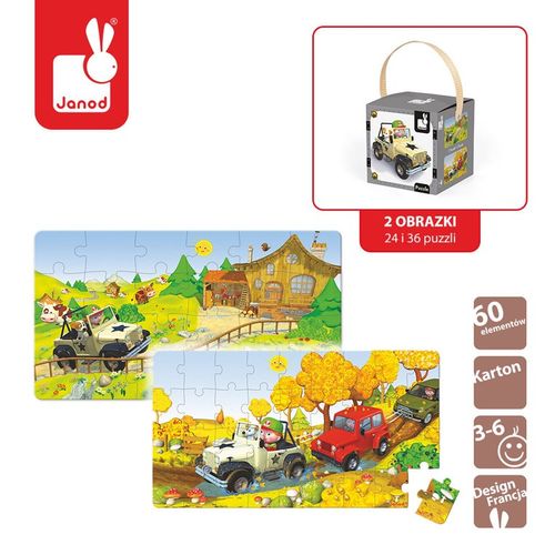 Puzzle 2w1 Terenówka Alka, Janod na Arena.pl