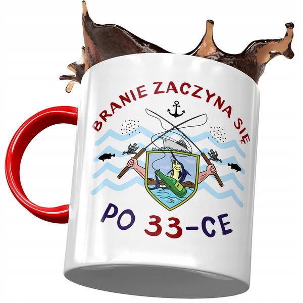 Kubek Czerwony Na Urodziny 33 33Cie 33-Cie Prezent Z Nadrukiem Ze Zdjęciem zdjęcie 1