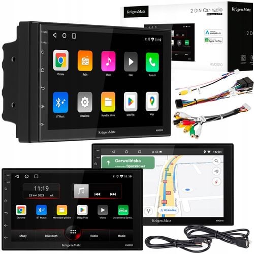 Radio Samochodowe Kruger&Matz CarPlay/AndroidAuto 7” 2DIN Bluetooth USB AUX na Arena.pl