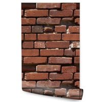 Tapeta W Rolce Czerwona Stara CEGŁA Beton Efekt 3D