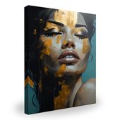 Obraz Na Ścianę Nowoczesny PORTRET Kobiety Abstrakcja 120cm x 160cm