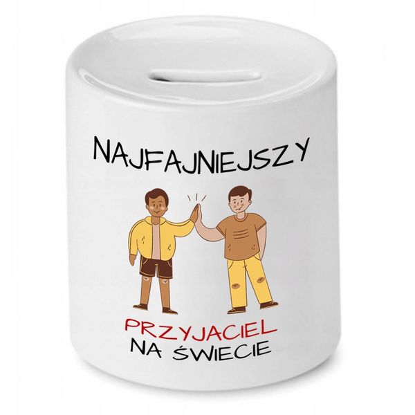 Skarbonka Dla Przyjaciela Najfajniejszy Na Świecie Z Nadrukiem Ze Zdjęciem zdjęcie 1