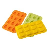 Foremki do kostek lodu FRUITS elastyczne tworzywo 19,5x10,5x1,3cm 12 kostek