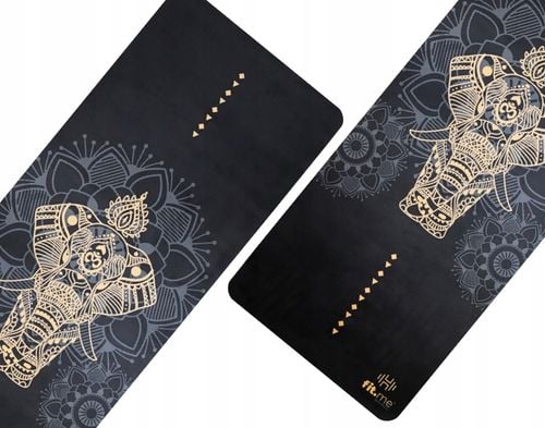 PIĘKNA MATA PREMIUM DO JOGI ĆWICZEŃ STABILNA ZAMSZOWA MIĘKKA 4 MM ZE WZOREM na Arena.pl