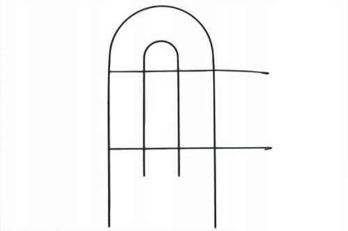 Metalowy Płotek Ogrodowy 61x305cm Ogrodzeniowy Płot Mały Niski Dekoracyjne na Arena.pl