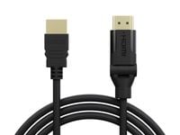 Przyłącze HDMI-HDMI BLACK kątowe 3m skręcane