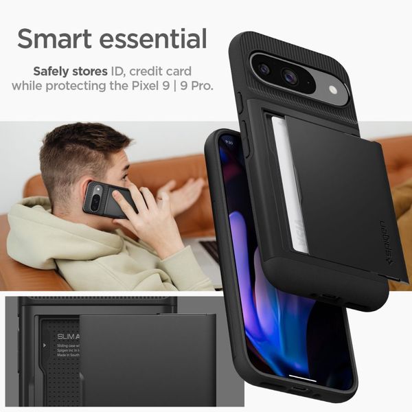 spigen slim armor cs google pixel 9 / 9 pro black zdjęcie 13