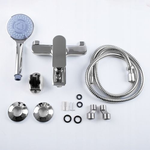 Bateria wannowa z prysznicem chrom zestaw wannowo prysznicowy ze na Arena.pl