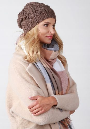 Brązowa czapka damska smerfetka - A4 na Arena.pl