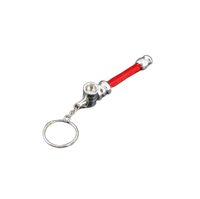 Fajka Metalowa Składana w Formie Breloka Mini do Kluczy Czerwona