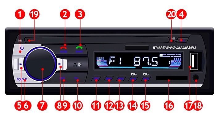 RADIO SAMOCHODOWE 1DIN ZASILANIE 24V BT USB SD AUX zdjęcie 15