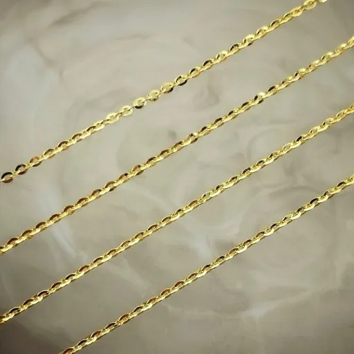 ZŁOTY łańcuszek splot ROLO PR. 585 (14K) długość 45 cm zdjęcie 3