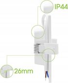 plafon oczko led kwadrat 6w 3000k 230v 115mm
