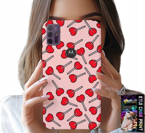 ETUI DO MOTOROLA MOTO G10 / G30 - KOBIECE, MODNE WZORY LIZAKI W SERCA CASE na Arena.pl
