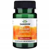 SWANSON Folian Quatrefolic 800mcg 30 Kwas Foliowy