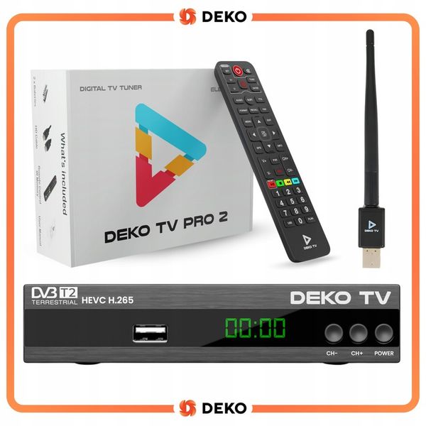 Tuner Dekoder TV Naziemnej DVBT2 DVBT 2 DVB T2 HEVC DEKO PRO2 + Antena zdjęcie 9