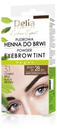 DELIA EYEBROW EXPERT HENNA PUDROWA d/brwi  3.1 CZARNY BRĄZ saszet. 4g