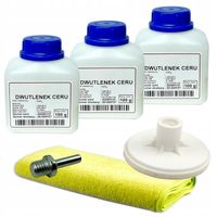 Zestaw do polerowania szyb - usuwania rys na szkle tlenek ceru 300g + filc