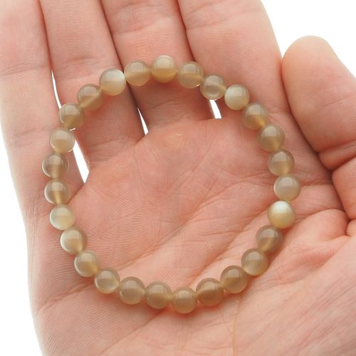 Bransoletka 18,5 cm na gumce - Kamień Słoneczny kulki na Arena.pl