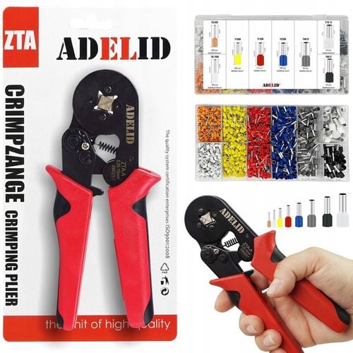 ZACISKARKA PRASKA DO KONEKTORÓW KOŃCÓWEK KABLI PRZEWODÓW + 1300 na Arena.pl