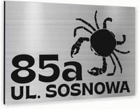 Tabliczka Tablica ADRESOWA srebrna DIBOND 30x20 numer domu ul. różne wzory