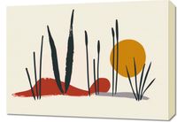 Obraz 70x50cm Trzcina przy Zachodzie