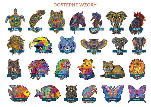 Puzzle Drewniane dla dzieci i dorosłych Orzeł  Eagle na Arena.pl