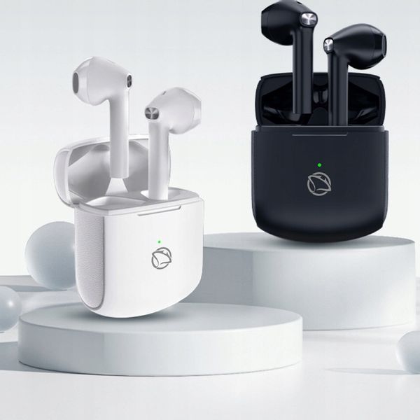 Słuchawki bezprzewodowe douszne Manta RYTMO X białe TWS mikrofon 59ms zdjęcie 3