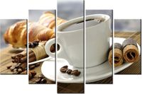 100CM 150CM OBRAZ 5 ELEM ROMANTYCZNE ŚNIADANIE ŚCIENNY