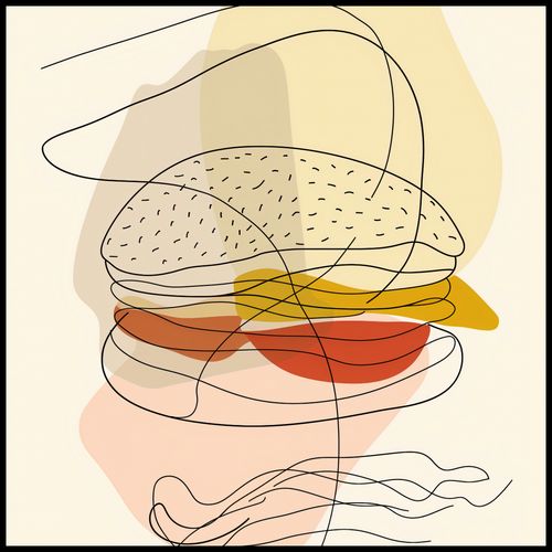 Plakat 90x90cm Cieniutki Burger na Arena.pl