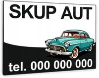 TABLICZKA REKLAMOWA szyld z dibondu nadruk 40x30 skup aut