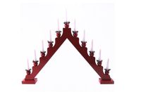 Ładny elektryczny ŚWIECZNIK ADWENTOWY 11 LED XXL! DREWNIANY