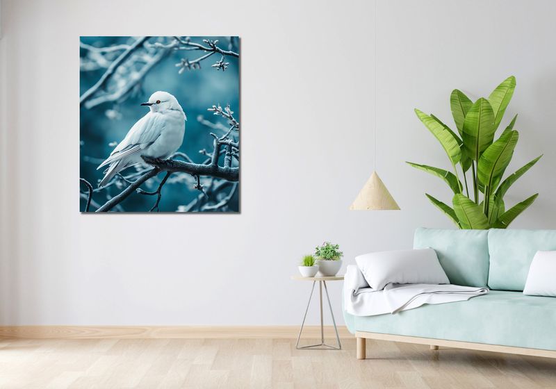 Obraz 90x100cm Perłowy Ptak zdjęcie 2