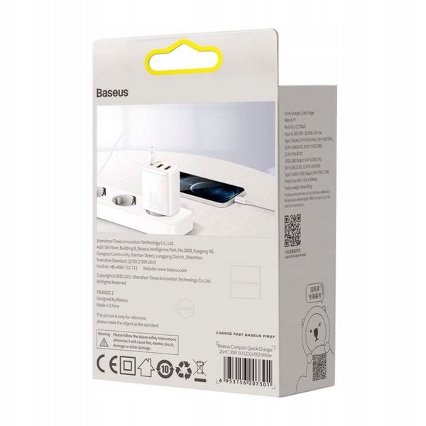 Baseus ładowarka sieciowa 2x USB / Typ C 30W 3A zdjęcie 13