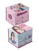 Mini kuferek szkatułka z szufladkami i lusterkiem BD23035