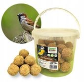 kule tłuszczowe dla ptaków 90g x 30szt wiaderko happy birds