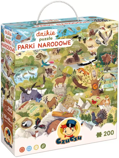 Dzikie puzzle 200 elementów. Parki narodowe zdjęcie 1