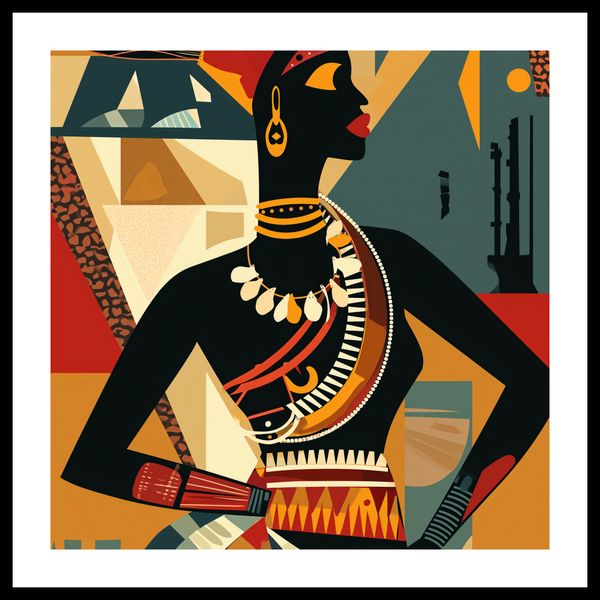 Plakat 40x40cm Afrykańska Mozaika zdjęcie 3